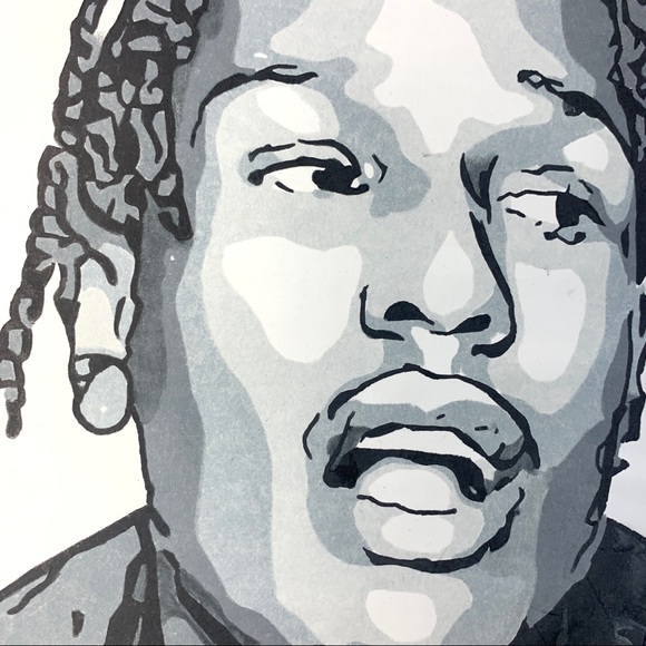 Asap Rocky Hard Pencil Original Art Drawing - Picture 2 of 2